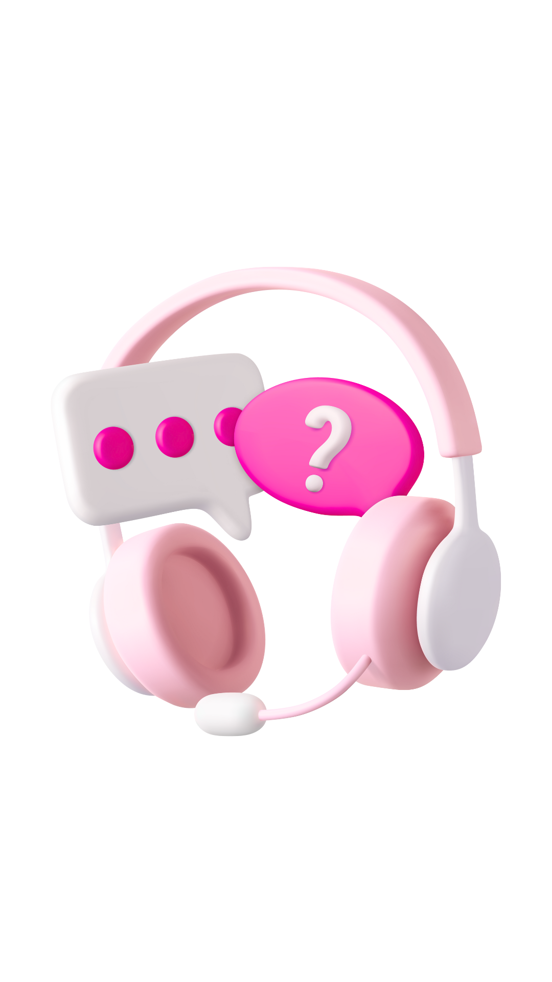 Cuffie rosa da call center