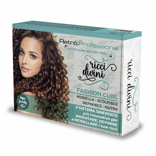 trattamento per capelli ricci composto da shampoo, maschera e leave in